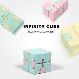 [In stock] New Magic Fidget Cube Infinite Cubes Sensory Stress Relief Decompression Cube Vinyl Desk Toy Macaron Toys Fidget Toy (1)