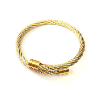 Stainless Bangles twotone for adult (1)