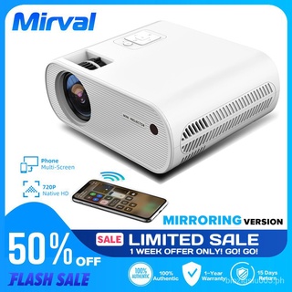 【WiFi Wireless Mirroring 】Mirval C10 LED Mini Projector 1080P 3000 Lumens Multi-media HDMI VGA USB T