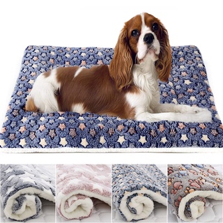 ☏✼Soft Dog Bed Fleece Pet Mat Thicken Warm Pet Blanket For Cats Dogs Kennel Washable Puppy Sleeping