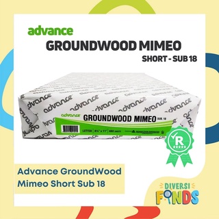 Advance Sub 18/63 gsm Groundwood Mimeo Paper / Newsprint paper Short, A4 and Long