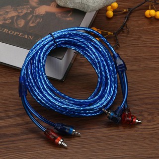 5 Meter RCA 2 to 2 Plug RCA Car Audio Amplifier Braided Copper Cable (5)