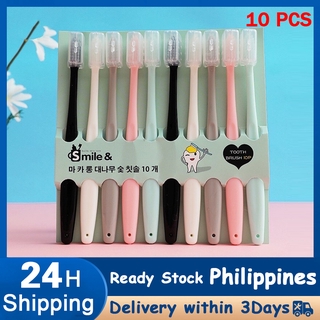 10 Packs Of Macaron Toothbrush Super Soft Toothbrush Adult/Kids For Oral Care Tools