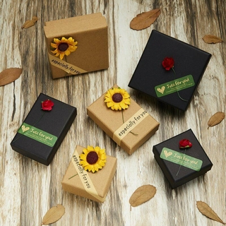 Sunflower Rose Case For Ring Earrings Necklace Bracelet Jewelry Box Gift Box