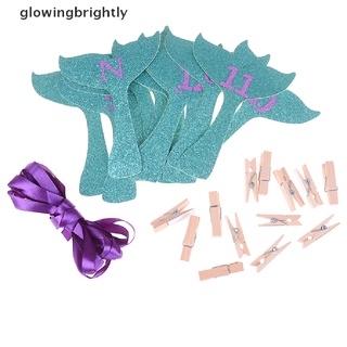 [glowingbrightly] monthly photo banners mermaid garland first birthday party decoration supplies