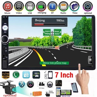 Audio 7 inch 2 Din Car Multimedia Player Audio Stereo Radio HD MP5 Touch Screen Mirror Link Bluetoo