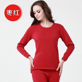Ready Stock THERMAL WINTER WEAR FOR WOMEN UNDERWEAR -TOP & BOTTOM Solid Color Black （M-3XL） l0vy