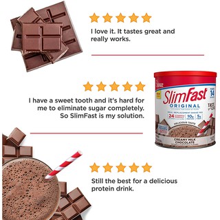 SlimFast Keto Meal Replacement Shake Powder, Diabetic Weight Loss - Chocolate Milkshake Mix (3)