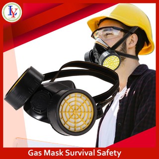 Gas Mask Survival Safety Respiratory Filter Emergency Dual (WB187) OEM