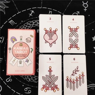 SHIPFAST!! Kawaii Tarot A 78-Card Deck of Magic and Cute Card PDF Guidebook ~~ out your future kawaii style with the cutest tarot deck (3)
