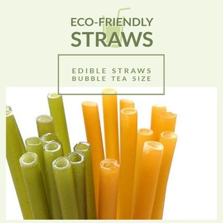 100% Natural Edible Rice Straws, Bubble Tea Size (Unwrapped and Individually Wrapped)