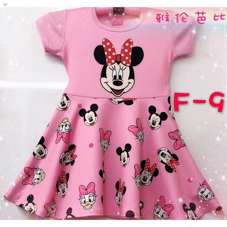 *mga kalakal sa stock*▣☃Diya -summer Girls Dress Minnie - Children's Princess Belt Dress F-9