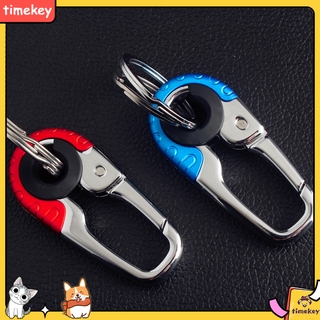 【Timekey】Metal Car Keychain Key Holder Keyring Men's Key Chain Ring Auto Accessories
