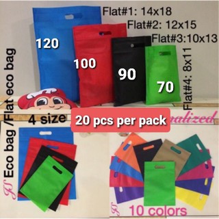 men bag❍(20pcs) Flat Hand bag Ecobag / Punch Hole dcut eco bags Cash on Delivery Natio