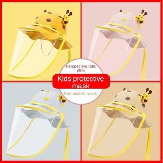 Kids Face Shield With Hat 0-3 years Newborn Baby Protective Hat Baby Prevent Droplet Saliva Hat Detachable Face Shield