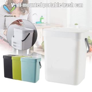 BY Kitchen Hanging Open Cover Waste Bucket Household Living Room Bedroom Wall Hanging Portable Rectangular Trash Can