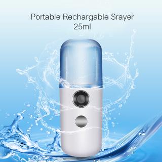 Mist Sprayer Face Steamer Mini 25ml Nano Portable Spray Facial Body Nebulizer Moisturizing Skin Care Humidifier Instruments pink Alcohol can be added