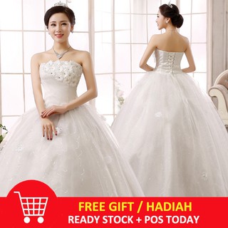 Wedding Dress High Quality Bride Simple Bridal Gown (1)