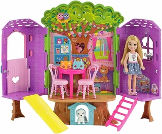 Barbie Club Chelsea Treehouse House Playset with Accessories FPF83 NEW (1)