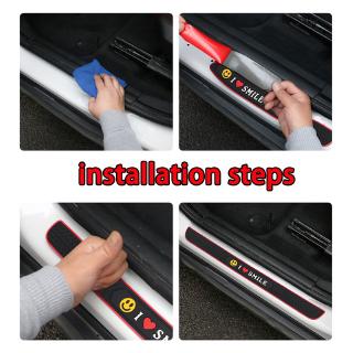 4pcs Nissan car door Scratch plate door threshold protection sticker Sylphy Xtrail Terra Navara YG22 (9)