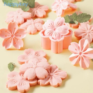 HAP 5pcs/set Sakura Cookie Mold Stamp Biscuit Cutter Cherry Blossom Flower DIY