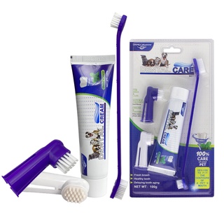 Pet supplies cat dog toothbrush toothpaste set mouth cleaning care