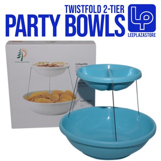 Collapsible TWISTFOLD 2-TIER PARTY BOWLS