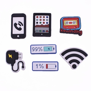 Electronic Equipment Series WiFi Jibbitz Crocs Pins for shoes bags High quality #cod