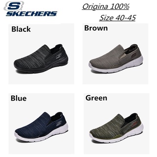 Skechers Fashion Men's Comfortable Breathable Von-Slip Casual One-Legged Lazy Shoes