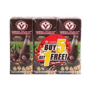Vitamilk Double Choco Shake 5+1 Promo Pack 250ml