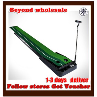2.5M indoor golf putter exerciser portable gravity return putter pad putter green exerciser (2)