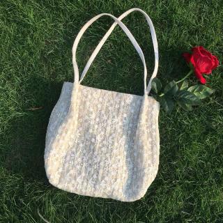 Woman handbag large-capacity bucket portable straw woven female bag single shoulder small fresh shopping bag