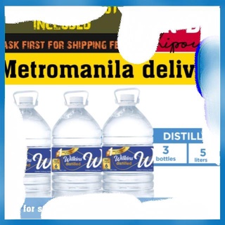 【Available】Wilkins distilled water 3pcs x 7liters delivering metromanila