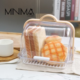 Transparent food grade plastic bread box storage bread bin for kitchen
