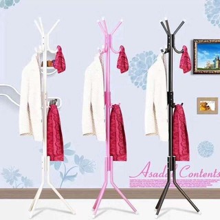 kes*Multifunctional simple clothes rack Living room wrought iron hangers Bag racks