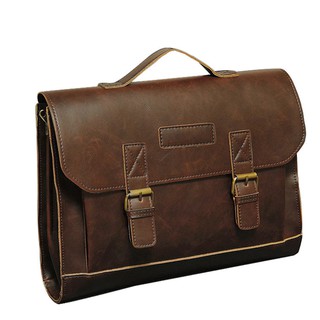 Crazy Horse PU Leather Men Briefcase Famous Brand Men's Messenger Bag Male Laptop Bag Business Fashi