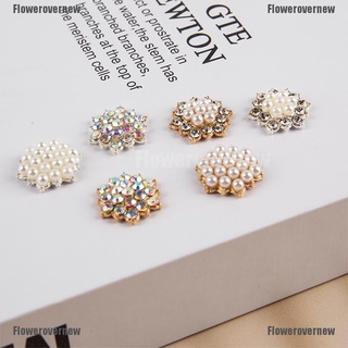 [FON] 10pcs Shiny Rhinestone Pearl Diy Jewelry Decoration Holiday Handmade Accessories [Flowerovernew]