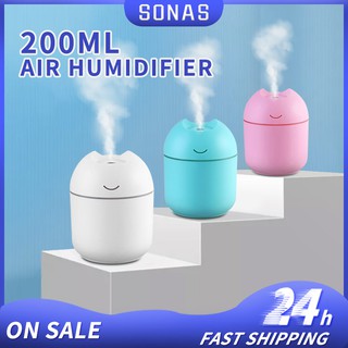 Mini Air Humidifier Aroma Essential Oil 200ML White Diffuser Ultrasonic Room Humidifier USB