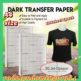 3G JET OPAQUE TRANSFER PAPER (DARK TRANSFER PAPER)100SHEET 1PACK
