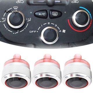 LBJ-3Pcs/Set Car Air Conditioner AC Switch Knob Heat Control for Peugeot Citroen