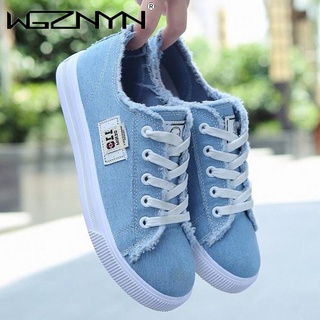 High Quality Canvas Shoes Woman Sneakers Lace-up Sneakers for Women Fashion Denim Casual Sport Shoe