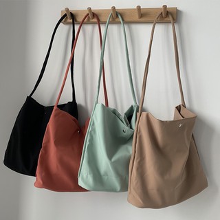 Candy color Ladies shoulder bag small fresh and simple pure colored women's nylon one shoulder bags in female students