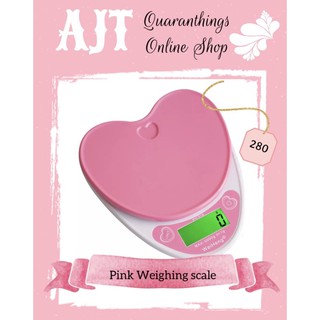 AJT Pink Heart weighing scale
