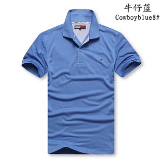 【Hot Sale】 Men's Wear Plus Size Cotton Polo Shirt Summer Lapel T-shirt male short sleeve polo shirt loose fattening increase code Paul casual men''s blouse (5)