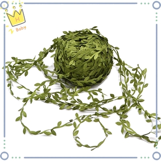 （10m/20m）Silk Leaf-shaped Handmade Artificial Green Leaf for Wedding Decoration DIY Wreath Gift Decoration Flower Supplies