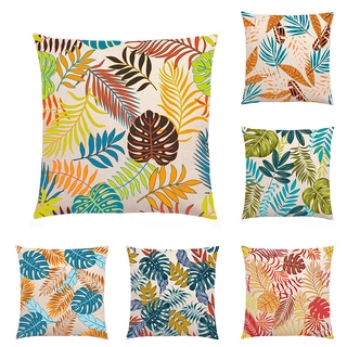2020 new big leaf tropical rain forest color pillowcase cushion cover car furniture decoration