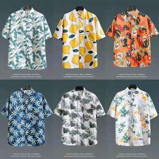 random design Korean Style Summer Beach Polo Shirt Short Sleeve