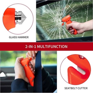 1 Pack Car Safety Hammer, Auto Emergency Escape Hammer with Window Breaker and Seat Belt Cutter, Striking Red Emergency Escape Tool for Car Accidents (3)