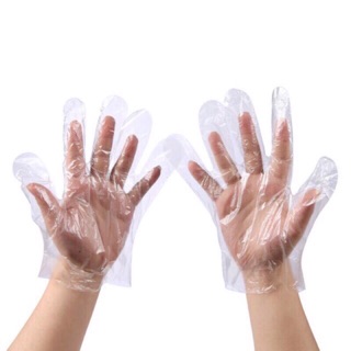 100 Pcs/50 Pairs Disposable Plastic Gloves Food Handling Safety Gloves Cleaning Gloves