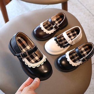 leather shoes girls shoes Girl single shoes 2021 spring and autumn new British wind children hundreds of little girl princess small shoes
